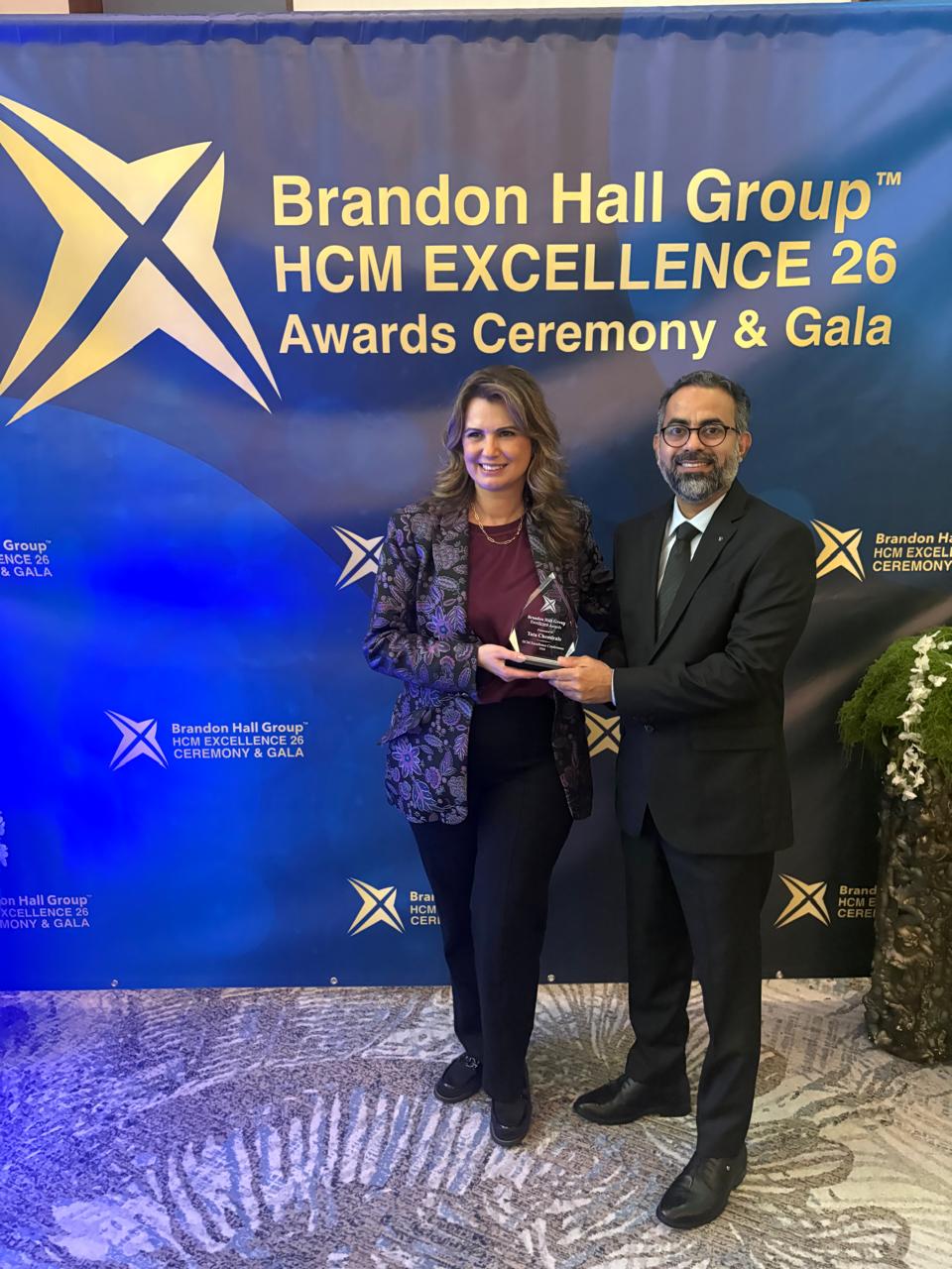 Award ceremony at Brandon Hall HCM Excellence 26 Gala